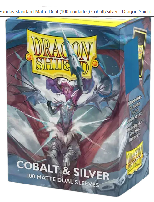 Dragon Shield: Standard 100ct Sleeves - Blue (Cobalt & Silver)