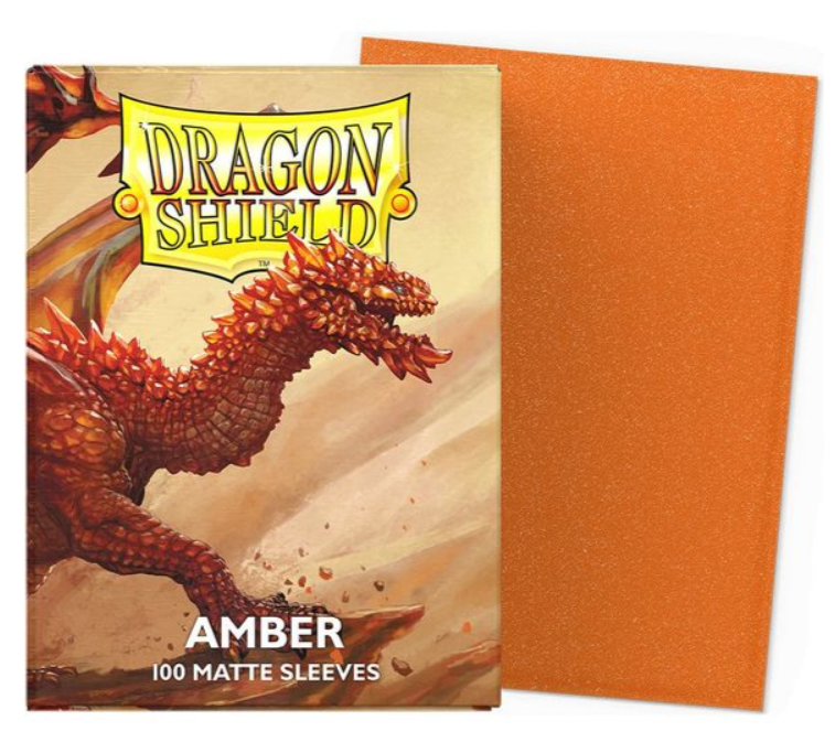 Dragon Shield: Standard 100ct Sleeves - Amber (Matte)