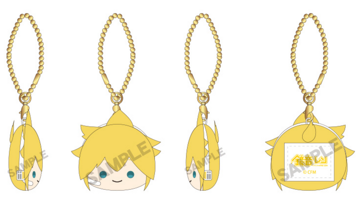 Hatsune Miku Petafure Keychain Kagamine Len Hannari Face