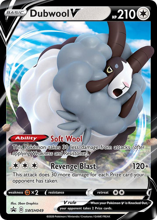 Dubwool V - SWSH: Sword & Shield Promo Cards SWSH049 (Back)