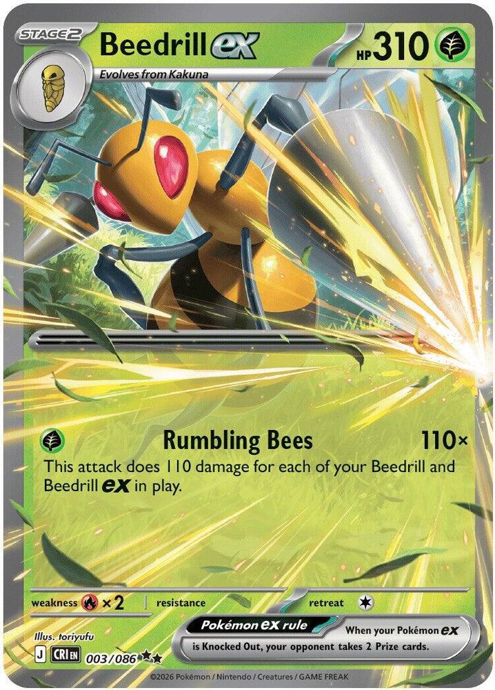 Beedrill ex ME04: Chaos Rising 003/086