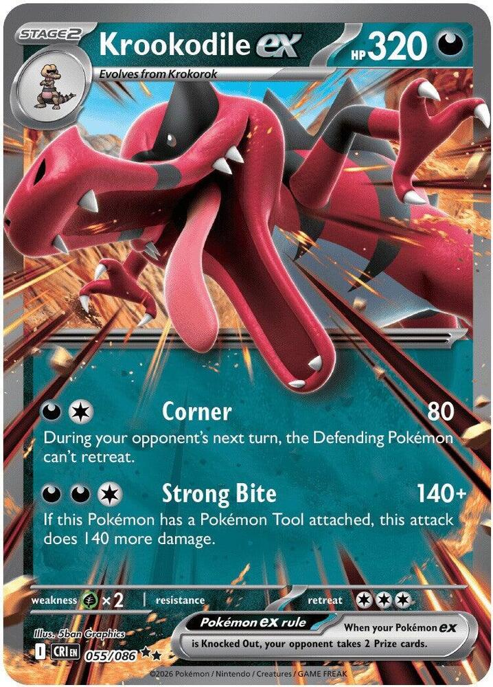 Krookodile ex ME04: Chaos Rising 055/086