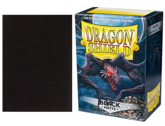 Dragon Shield: Standard 100ct Sleeves - Black (Matte)