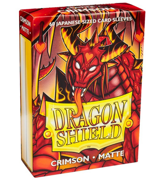 Dragon Shield: Japanese Size 60ct Sleeves - Crimson (Matte)