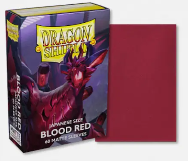 Dragon Shield: Japanese Size 60ct Sleeves - Blood Red (Matte)