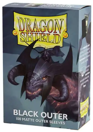 Dragon Shield: 100ct Outer Sleeves - Matte Black (Standard)