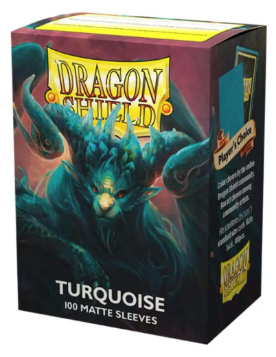 Dragon Shield: Standard 100ct Sleeves - Turquoise (Matte)
