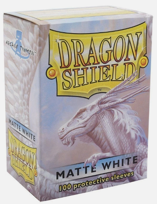 Dragon Shield: Standard 100ct Sleeves - White (Matte)