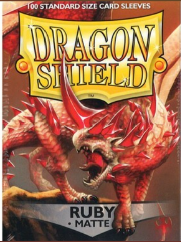 Dragon Shield: Standard 100ct Sleeves - Ruby (Matte)