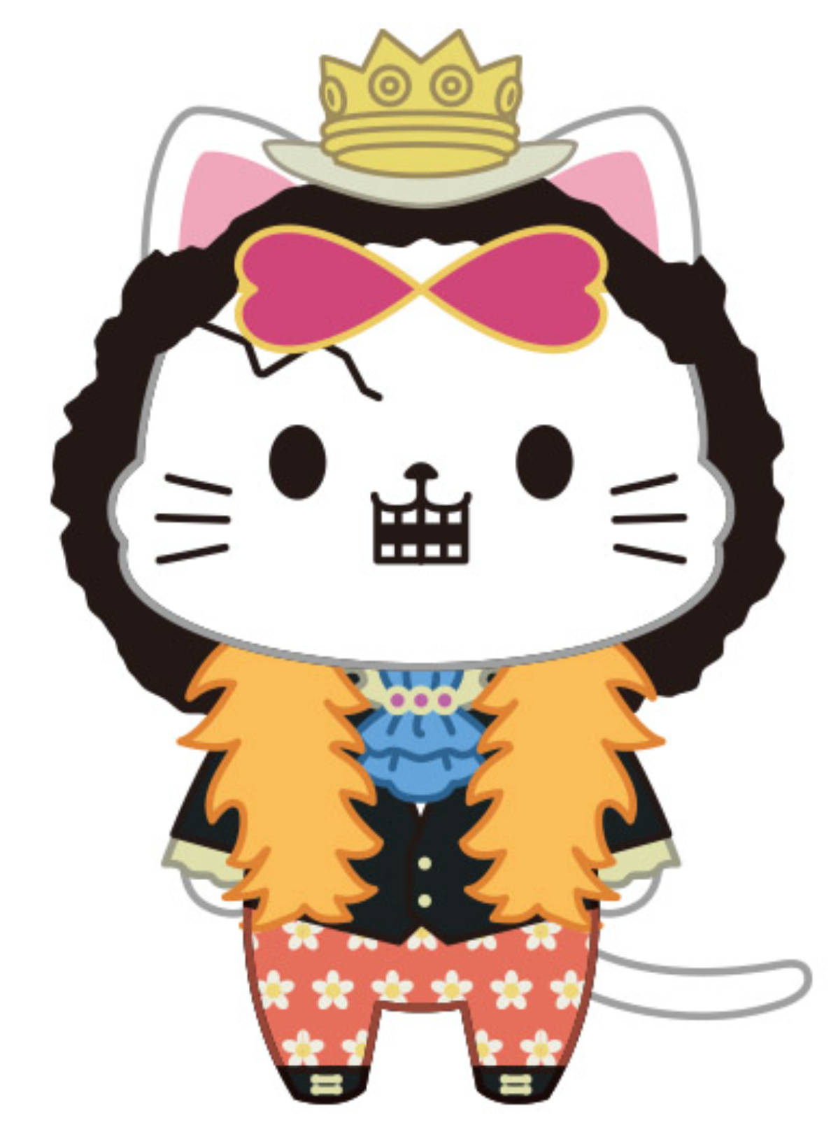 ONE PIECE with CAT Eye Mask Plush Keychain - Brook