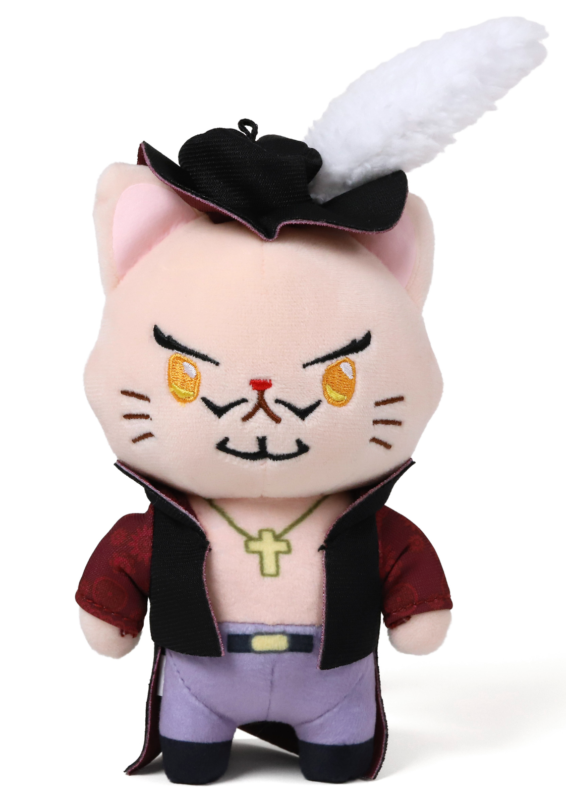 ONE PIECE with CAT Plush Keychain with Eye Mask - Mihawk