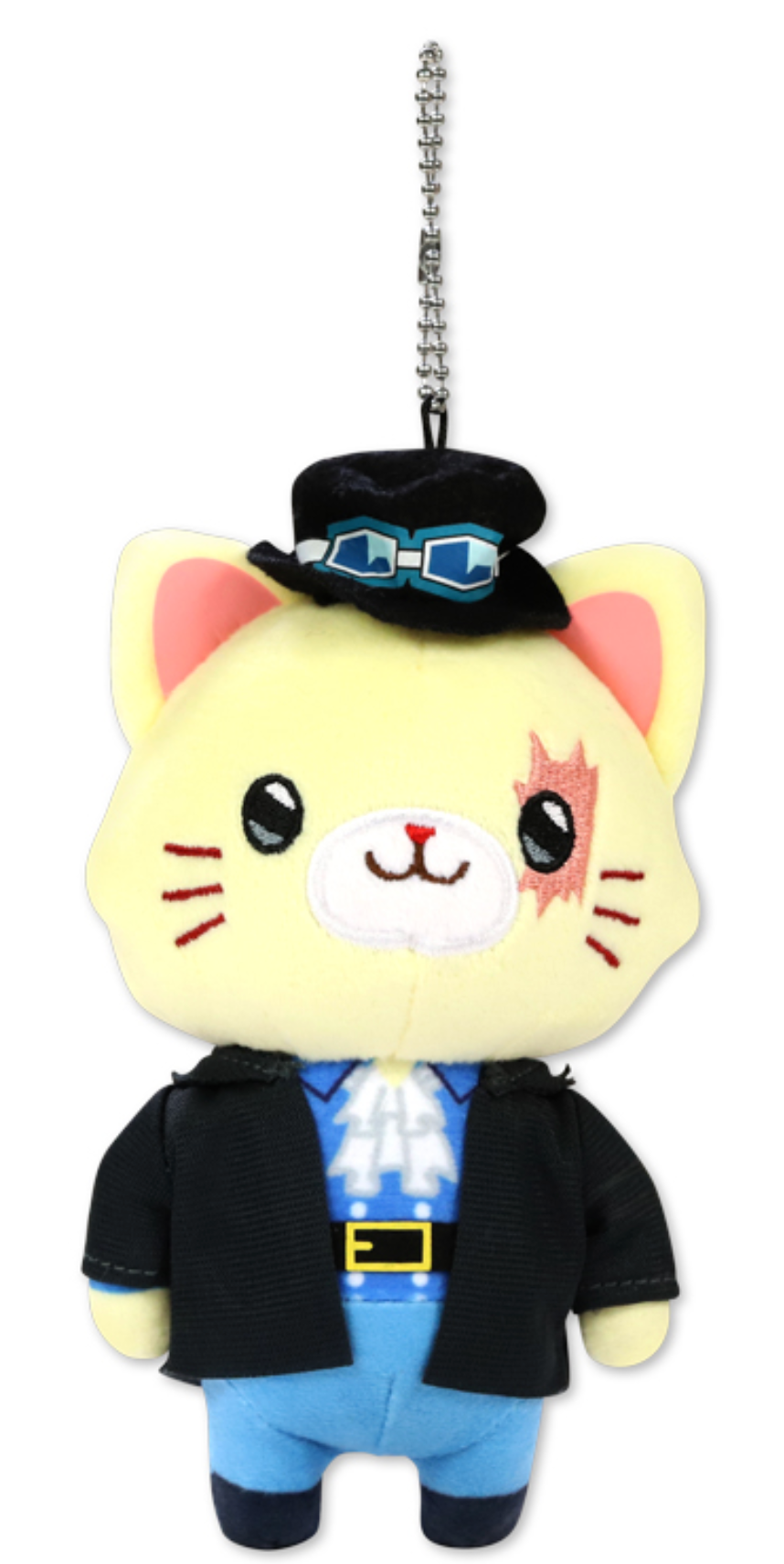 ONE PIECE with CAT Plush Keychain with Eye Mask - Sabo